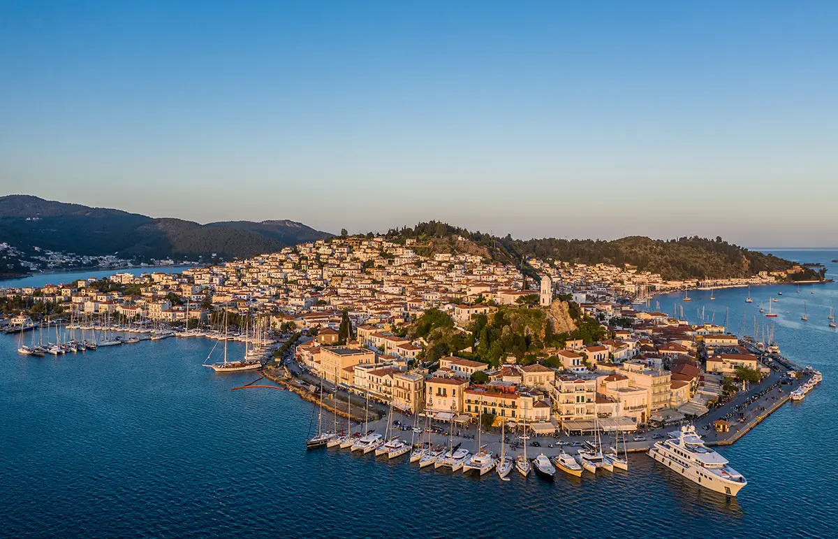 Poros, Greece Beautiful island Sunset